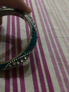 Blue And Silver Stone Bangles 2