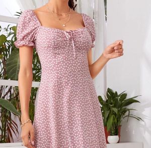 Pink Floral Dress - S