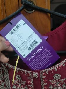 Beautiful New Maroon Embroidered Kurti