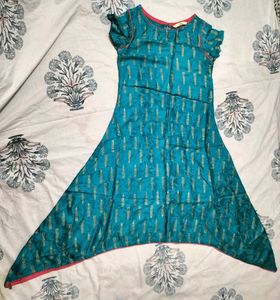 Rama Green High Low Kurta