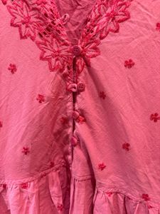 Beautiful Lace Trim Over Size Dress