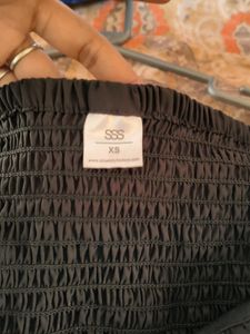 Elegant Black SSS Crop Top