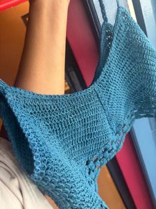 Cute Blue Bralette Crop Top