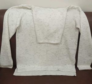 Trendy Fashionable Men's Cream Full Sleeve Hoodie