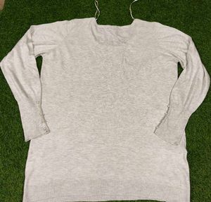 Imported Elegant Off White Knit Sweater