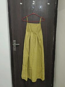 Yellow Spaghetti Strap Maxi Dress