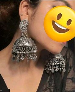 Beautiful Oxidised Black Polish Earrings