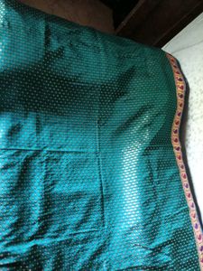 Embellished Blue Color Banarasi Silk Saree+Blouse