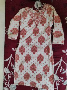 Pink Floral Kurta Set