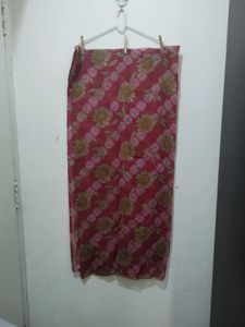 Pinky Red Floral Kurta Pyjama Dupatta Set