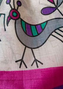 Raw Silk Green Printed Saree