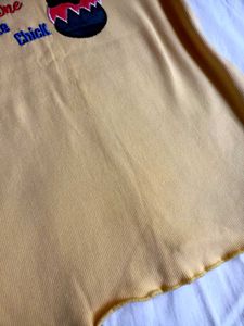 Pure Cotton Ribbed Tshirt With Chick Partner
