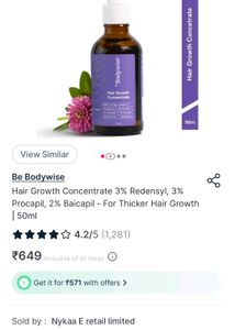 Be Bodywise Hair Growth Concentrate Serum