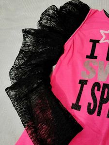 Pink Sparkle Girls' Top ❣️