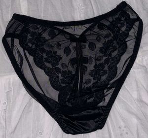 Vintage Black Lace Panties