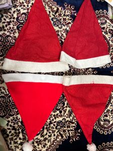 Set Of Four Christmas Caps