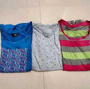 Combo Of 3 Tshirt For Women