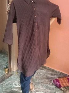 🔥Kurta Coffee Colour 1 Pcs Xl