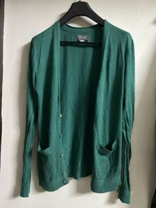 Green Cardigan Sweater