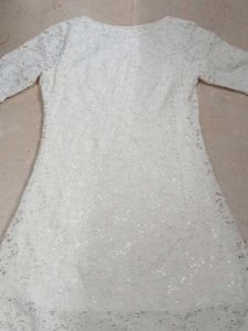 White Lace Mini Dress