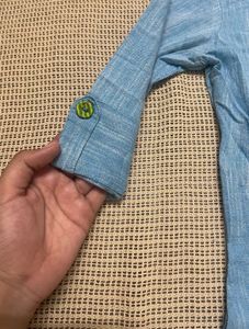 Blue Button Down Kurta