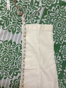 White Elastic Waist Pants