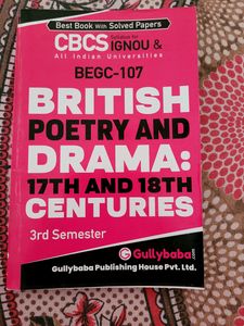 BEGC-107 British Poetry And Drama (17th- 18th cent
