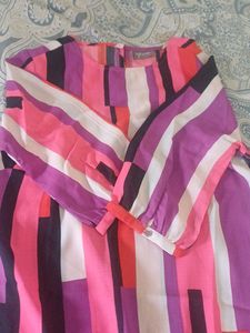 Colorful Striped Tunic Top