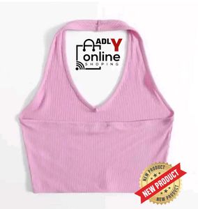 Pink Halter Crop Top
