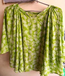 Green Boho Top