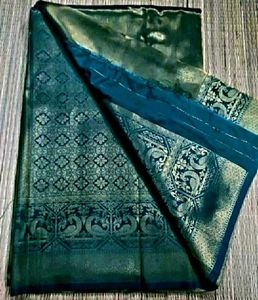 Bridal Sea Green tissue Silk saree