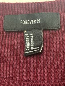 Forever21 Maroon Crop top