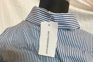 Littlebox Striped Collar Bodycon Dress