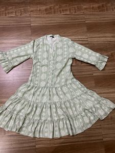 Sage Green Tiered Dress