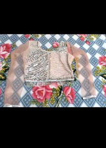 Peach Colour Lehnga Choli Dupatta