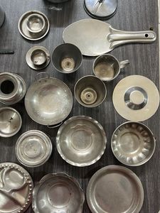 Vintage Miniature Stainless Steel Kitchen Set
