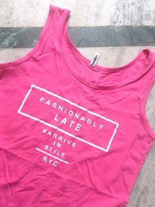 Pink Graphic Tank Top