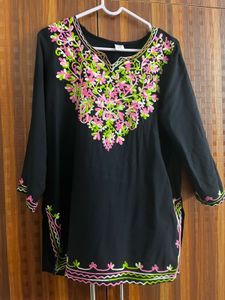 Embroidered Black Kurti