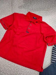 Brand New Burberry London Red Polo Shirt
