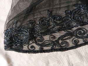 Designer net beaded top