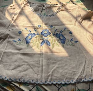 Embroidered Floral Top