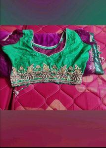 Double Net Hand Work Saree