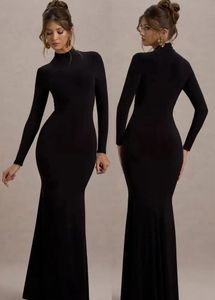 Elegant Black Maxi Bodycon Dress