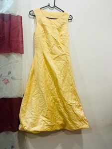 Yellow Balloon Midi Dress