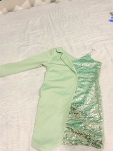 Sparkly Green Dress & Blazer Set. Fr Girl Kids 4-7
