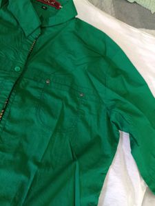 womens shirt Green Tunic Top