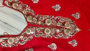 HEAVY WORKED RED KURTA FOR WOMEN