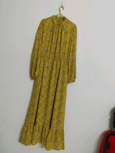 Yellow Dubai  Gown