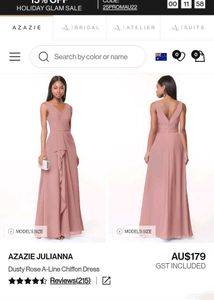 Elegant Dusty Rose Azazie Dress (A4)