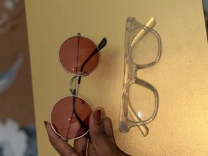 Red Tinted Round Sunglasses